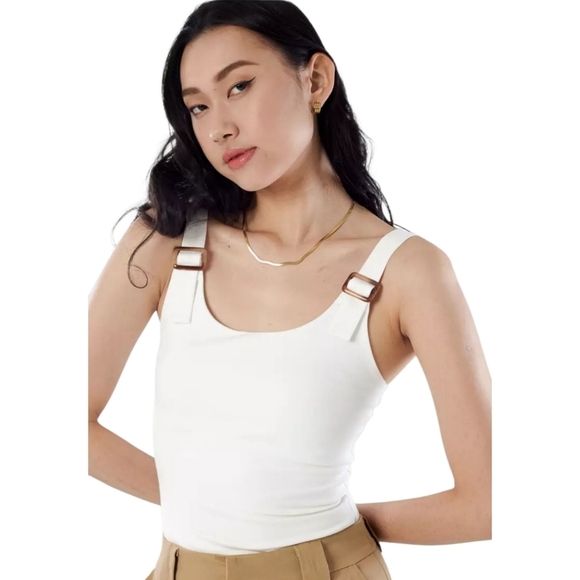 Suzy Shier Tops - Cream Crop From Suzy Shier